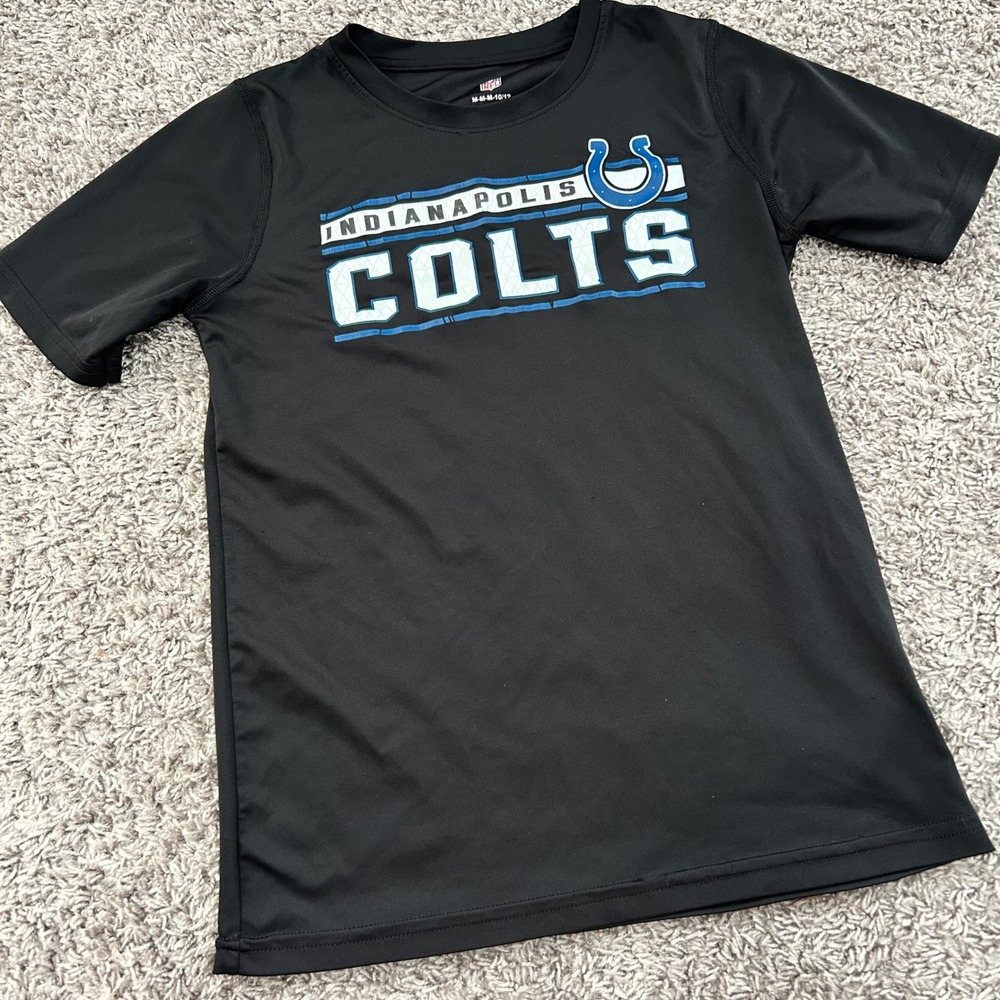 Kids Indianapolis Colts NFL Football T Shirt Youth Medium M 10 12 Black